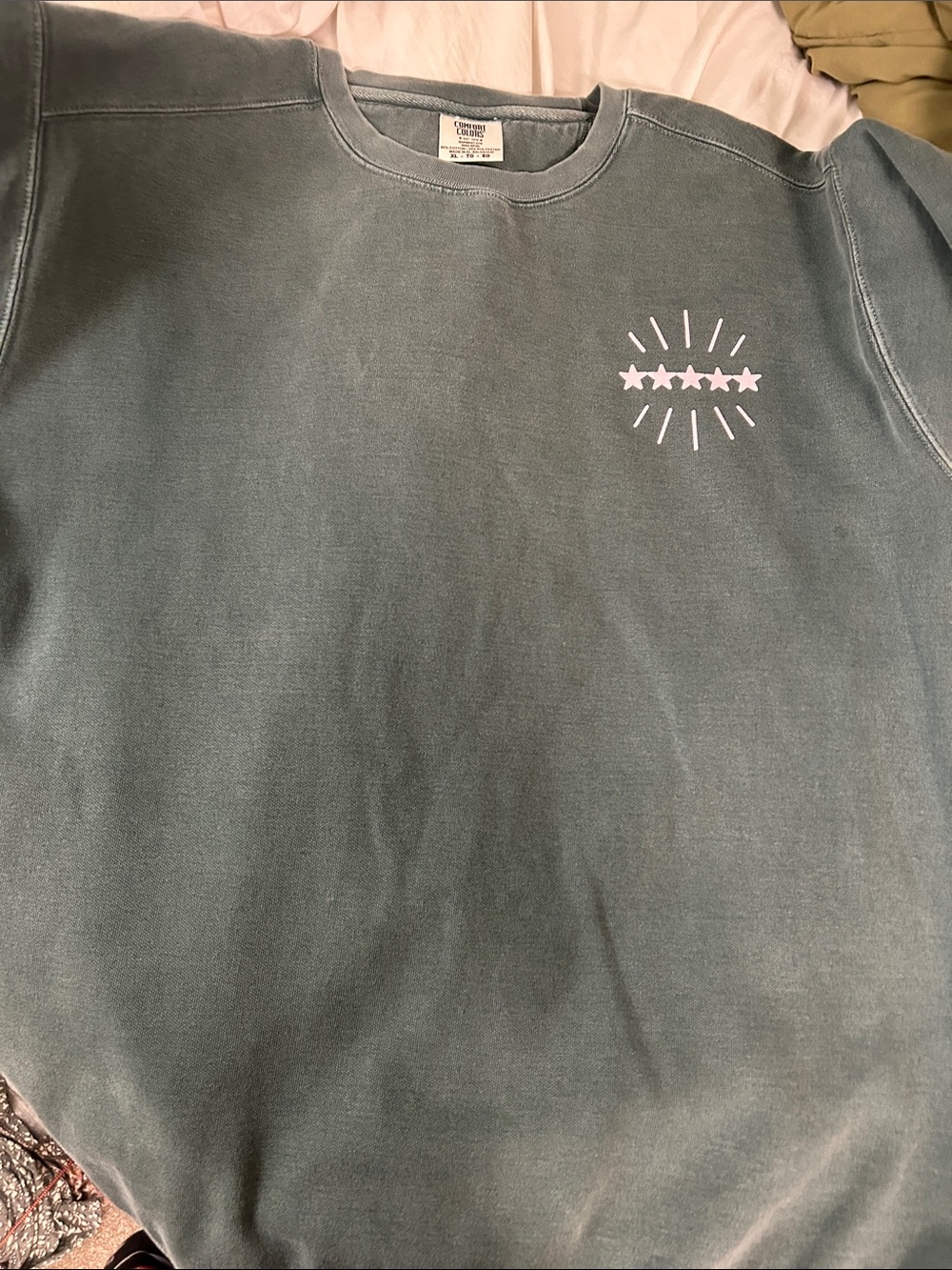 Comfort Colors Washed Teal Crewneck Sweatshirt